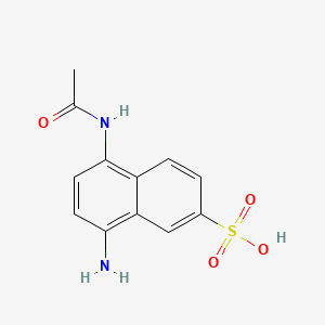 molecular formula C12H12N2O4S B1606571 5-Acetylamino-8-aminonaphthalene-2-sulfonic acid CAS No. 85-80-3