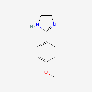 molecular formula C10H12N2O B1606576 2-(4-Methoxyphenyl)-4,5-dihydro-1H-imidazole CAS No. 6302-84-7