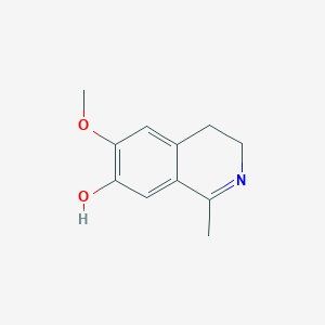 molecular formula C11H13NO2 B1606584 6-Methoxy-1-methyl-3,4-dihydroisoquinolin-7-ol CAS No. 4602-70-4