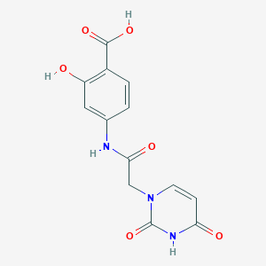 4-(((2,4-dioxo-3,4-dihydro-1(2H)-pyrimidinyl)acetyl)amino)-2-hydroxybenzoic acid