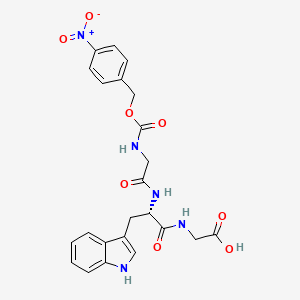 molecular formula C23H23N5O8 B1606634 4-Nitrobenzyloxycarbonylglycyltryptophylglycine CAS No. 64792-79-6