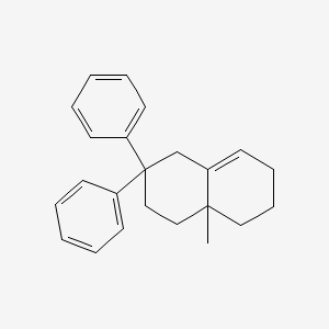 B1606661 Naphthalene, 1,2,3,4,4a,5,6,7-octahydro-4a-methyl-2,2-diphenyl- CAS No. 50592-50-2