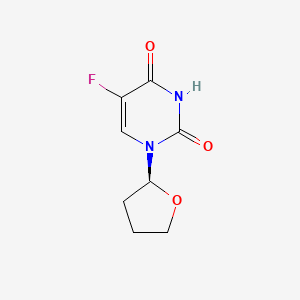 molecular formula C8H9FN2O3 B1606665 Uracil, 5-fluoro-1-(tetrahydro-2-furyl)-, (S)- CAS No. 55774-30-6
