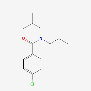molecular formula C15H22ClNO B1606679 4-chloro-N,N-bis(2-methylpropyl)benzamide CAS No. 7461-44-1