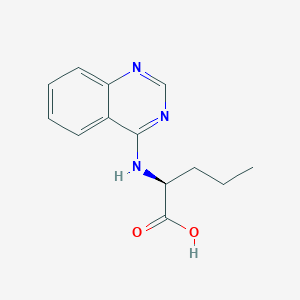 molecular formula C13H15N3O2 B1606692 N-4-喹唑啉基正缬氨酸 CAS No. 1008675-41-9