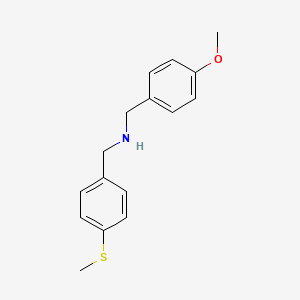 molecular formula C16H19NOS B1606694 (4-Methoxy-benzyl)-(4-methylsulfanyl-benzyl)-amine CAS No. 355381-56-5