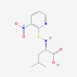 molecular formula C11H15N3O4S B1606698 N-(3-Nitro-2-pyridinesulfenyl)-L-leucine CAS No. 76863-77-9