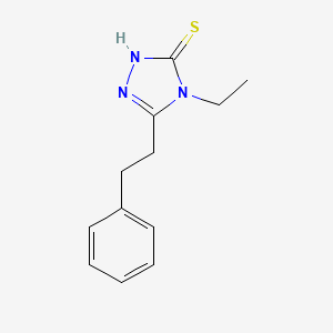 molecular formula C12H15N3S B1606714 4-ethyl-5-(2-phenylethyl)-4H-1,2,4-triazole-3-thiol CAS No. 590376-41-3