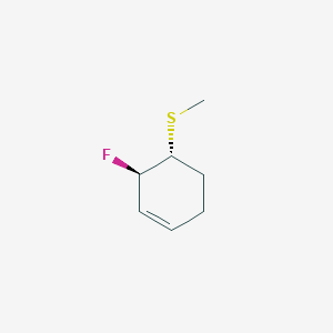 molecular formula C7H11FS B160672 (3R,4R)-3-fluoro-4-methylsulfanylcyclohexene CAS No. 137742-50-8