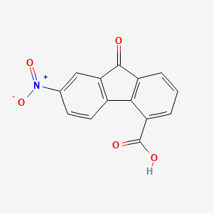 7-Nitro-9-oxo-4-fluorenecarboxylic acid