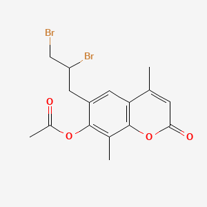 molecular formula C16H16Br2O4 B1606744 7-Acetoxy-6-(2,3-dibromopropyl)-4,8-dimethylcoumarin CAS No. 3993-46-2