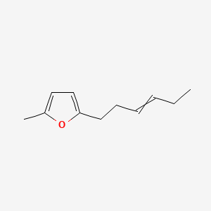 molecular formula C11H16O B1606745 Furan, 2-(3-hexenyl)-5-methyl- CAS No. 60858-07-3