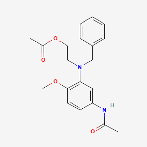molecular formula C20H24N2O4 B1606754 Acetamide, N-[3-[[2-(acetyloxy)ethyl](phenylmethyl)amino]-4-methoxyphenyl]- CAS No. 70693-57-1
