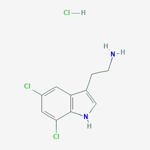 molecular formula C10H11Cl3N2 B160678 2-(5,7-dichloro-1H-indol-3-yl)ethanamine Hydrochloride CAS No. 94850-28-9