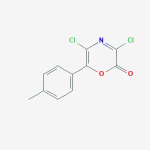 molecular formula C11H7Cl2NO2 B160680 3,5-Dichloro-6-(4-methylphenyl)-1,4-oxazin-2-one CAS No. 131882-03-6