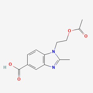 molecular formula C13H14N2O4 B1606814 1-(2-Acetoxyethyl)-2-methyl-1h-benzoimidazole-5-carboxylic acid CAS No. 282091-90-1
