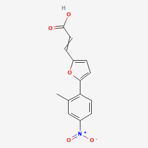 molecular formula C14H11NO5 B1606824 (2e)-3-[5-(2-Methyl-4-nitrophenyl)-2-furyl]acrylic acid CAS No. 292641-22-6