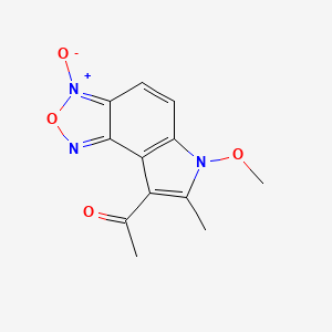 molecular formula C12H11N3O4 B1606828 8-Acetyl-6-methoxy-7-methyl-6H-[1,2,5]oxadiazolo[3,4-e]indole 3-oxide CAS No. 257869-88-8