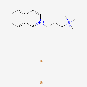 molecular formula C16H24Br2N2 B1606892 Trimethyl-[3-(1-methylisoquinolin-2-ium-2-yl)propyl]azanium dibromide CAS No. 64047-58-1