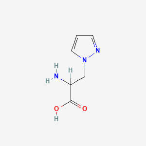 molecular formula C6H9N3O2 B1606894 2-氨基-3-(1H-吡唑-1-基)丙酸 CAS No. 28024-60-4