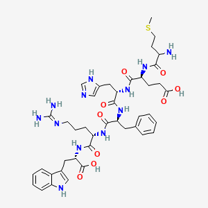 molecular formula C42H56N12O9S B1606897 L-Tryptophan, N-(N(2)-(N-(N-(N-L-methionyl-L-alpha-glutamyl)-L-histidyl)-L-phenylalanyl)-L-arginyl)- CAS No. 56236-83-0