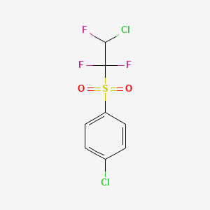 molecular formula C8H5Cl2F3O2S B1606898 p-Chlorophenyl 2-chloro-1,1,2-trifluoroethyl sulphone CAS No. 26574-59-4