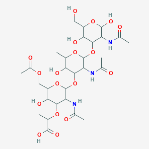 molecular formula C29H47N3O18 B160692 O-Specific antigen, yersinia ruckerii CAS No. 132194-17-3