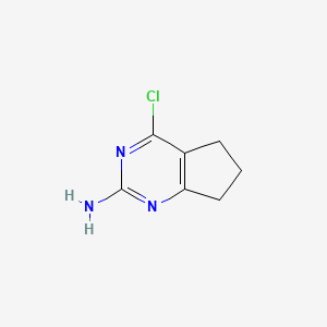B1606949 4-Chloro-6,7-dihydro-5h-cyclopenta[d]pyrimidin-2-amine CAS No. 5461-89-2