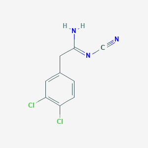 molecular formula C9H7Cl2N3 B1606966 N'-cyano-2-(3,4-dichlorophenyl)ethanimidamide CAS No. 55770-03-1