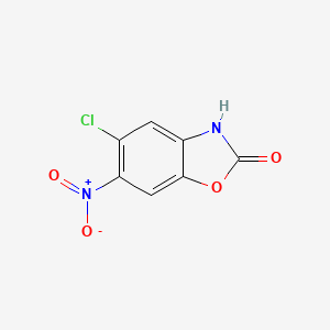 molecular formula C7H3ClN2O4 B1606978 2(3h)-Benzoxazolone, 5-chloro-6-nitro- CAS No. 27087-06-5