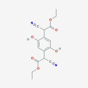 molecular formula C16H16N2O6 B1606984 Diethyl 2,2'-(2,5-dihydroxy-1,4-phenylene)bis(cyanoacetate) CAS No. 57271-90-6
