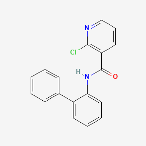 molecular formula C18H13ClN2O B1606991 2-Chloro-N-(2-phenylphenyl)pyridine-3-carboxamide CAS No. 57841-47-1