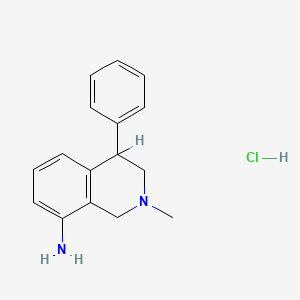 molecular formula C16H19ClN2 B1606998 2-Methyl-4-phenyl-1,2,3,4-tetrahydro-8-isoquinolinamine hydrochloride CAS No. 78164-59-7