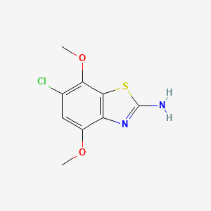 molecular formula C9H9ClN2O2S B1607011 2-Amino-6-chloro-4,7-dimethoxybenzothiazole CAS No. 383131-51-9