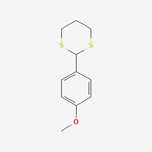 molecular formula C11H14OS2 B1607018 2-(4-Methoxyphenyl)-1,3-dithiane CAS No. 24588-72-5