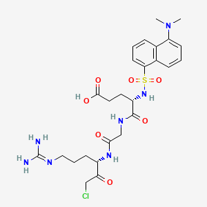 molecular formula C26H36ClN7O7S B1607030 Dansyl-Glu-Gly-Arg-Chloromethylketone CAS No. 69024-84-6