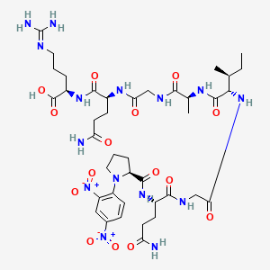 N2-(N2-(N-(N-(N-(N-(N2-(1-(2,4-Dinitrophenyl)-L-prolyl)-L-glutaminyl)glycyl)-L-isoleucyl)-L-alanyl)glycyl)-L-glutaminyl)-D-arginine