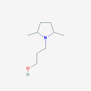 molecular formula C9H19NO B160706 2,5-Dimethylpyrrolidine-1-propanol CAS No. 1904-16-1