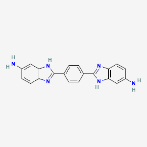 molecular formula C20H16N6 B1607072 2-[4-(6-amino-1H-benzimidazol-2-yl)phenyl]-3H-benzimidazol-5-amine CAS No. 28689-19-2