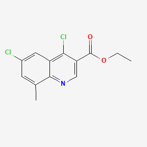 molecular formula C13H11Cl2NO2 B1607075 Ethyl 4,6-dichloro-8-methylquinoline-3-carboxylate CAS No. 338954-50-0
