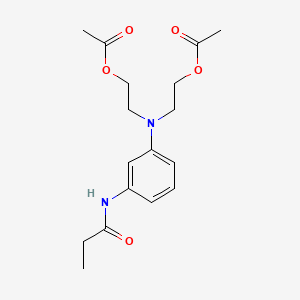 molecular formula C17H24N2O5 B1607112 m-(Propionamido)anilinodiethyl diacetate CAS No. 24311-37-3