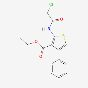 molecular formula C15H14ClNO3S B1607138 Ethyl 2-(2-chloroacetamido)-4-phenylthiophene-3-carboxylate CAS No. 77261-21-3
