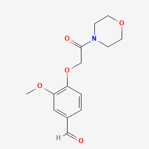 molecular formula C14H17NO5 B1607141 3-Methoxy-4-(2-morpholin-4-yl-2-oxo-ethoxy)-benzaldehyde CAS No. 31438-76-3