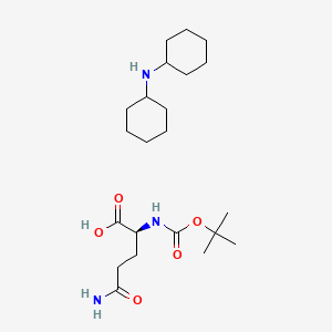 L-Glutamine, N2-((1,1-dimethylethoxy)carbonyl)-, compd. with N-cyclohexylcyclohexanamine (1:1)