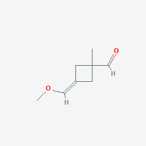 molecular formula C8H12O2 B160718 3-(Methoxymethylidene)-1-methylcyclobutane-1-carbaldehyde CAS No. 132803-27-1