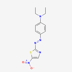 molecular formula C13H15N5O2S B1607203 N,N-Diethyl-4-((5-nitro-2-thiazolyl)azo)benzenamine CAS No. 54289-46-2