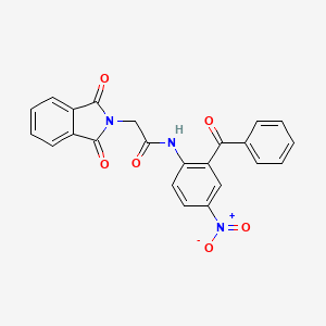 molecular formula C23H15N3O6 B1607229 N-(2-Benzoyl-4-nitrophenyl)-1,3-dihydro-1,3-dioxo-2H-isoindole-2-acetamide CAS No. 33311-76-1