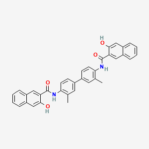 molecular formula C36H28N2O4 B1607249 2-Naphthalenecarboxamide, N,N'-(3,3'-dimethyl[1,1'-biphenyl]-4,4'-diyl)bis[3-hydroxy- CAS No. 3692-05-5
