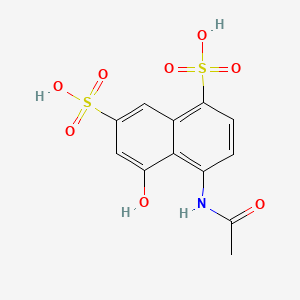 molecular formula C12H11NO8S2 B1607264 1,7-Naphthalenedisulfonic acid, 4-(acetylamino)-5-hydroxy- CAS No. 6409-21-8