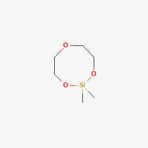 molecular formula C6H14O3Si B1607273 1,3,6-Trioxa-2-silacyclooctane, 2,2-dimethyl- CAS No. 7733-78-0